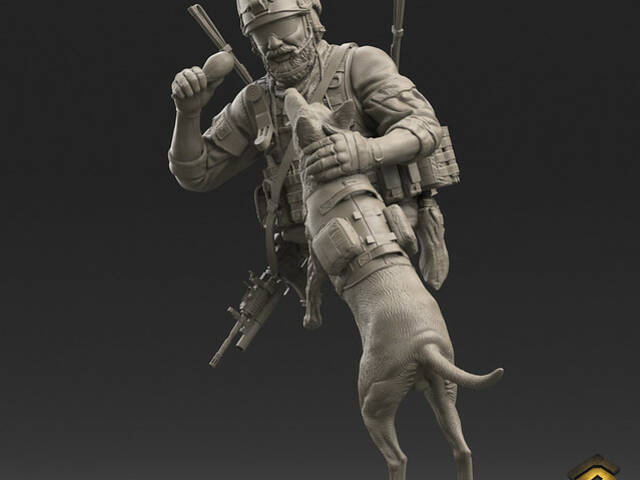 1/12 US Special Forces with Dog - originál