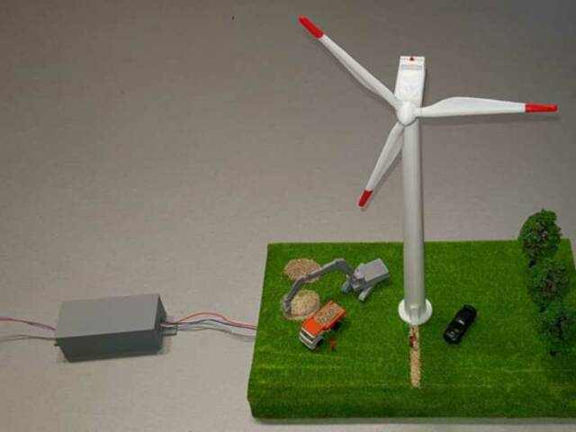 3D model větrné elektrárny ve velikosti N, TT