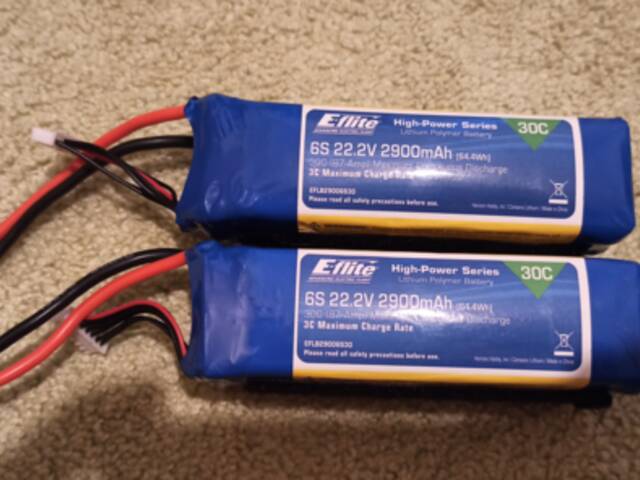 Baterie E-flite 30C 6S 22.2V 2900mAh