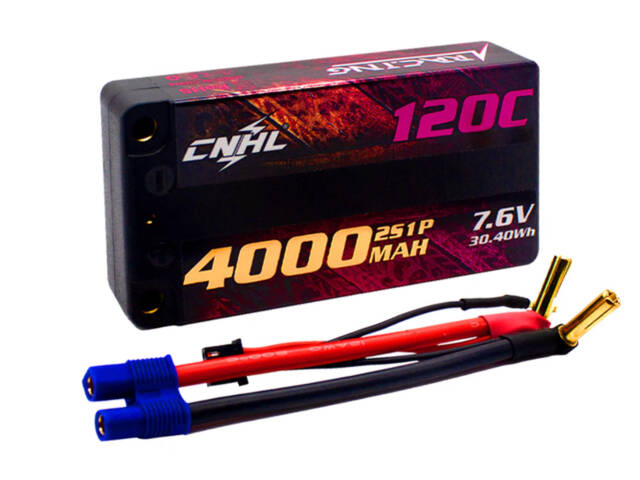 CNHL 2s Lipo baterie 4000mah 7,6v RC  120C