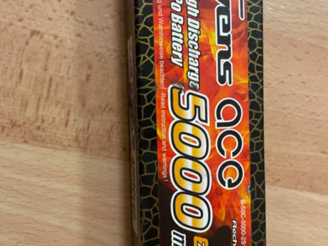 Lipo baterie 5000mAh 7,4V 50C