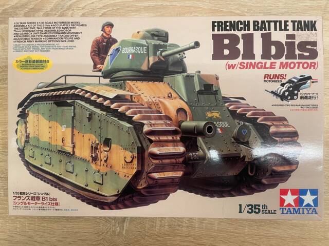 Tamiya 30058 French Battle Tank B1 bis w/MOTOR