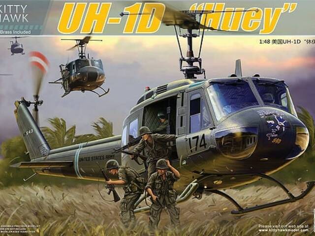 UH-1D Huey  1:48 Kittyhawk 80154.