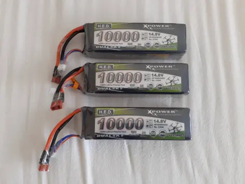 Accu LiPol DUALSKY 4S 10000 mAh, 12C.