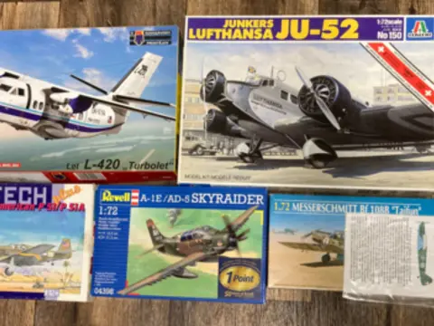 1:72 vrtulová letadla